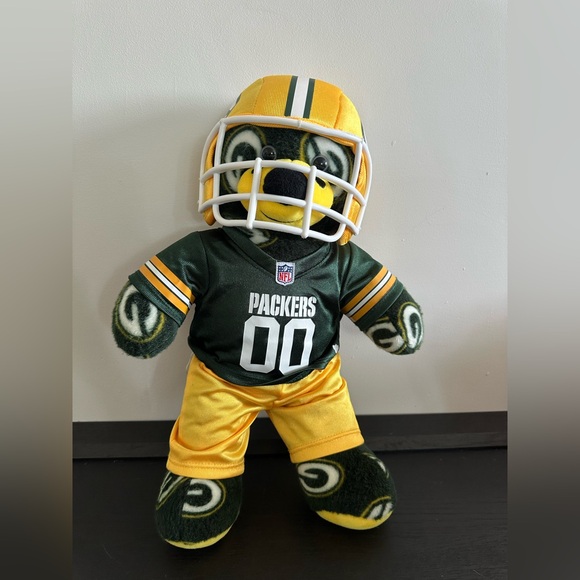 Build-A-Bear Green Bay Packers Bear w/ Jersey, Pants & Helmet – Rare Full Set! - Picture 13 of 13